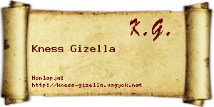 Kness Gizella névjegykártya