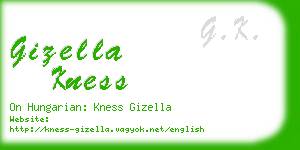 gizella kness business card